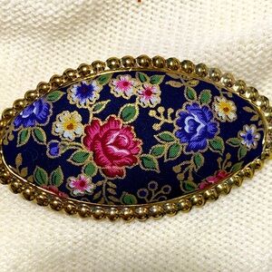 Navy blue Korean vintage clip